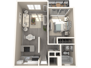 1 Bed 1 Bath 033 floor plan
